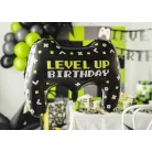 Gamepad formájú fólia lufi – Level Up Birthday felirattal