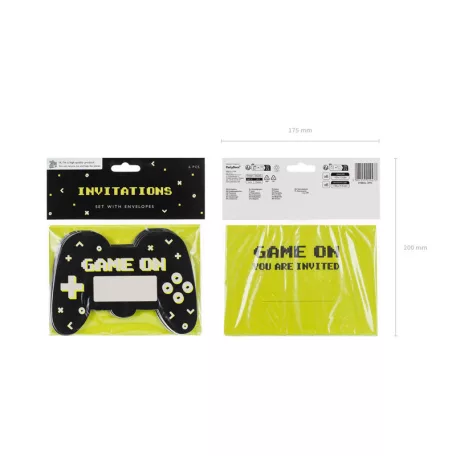 Gamer party meghívó (6 db)