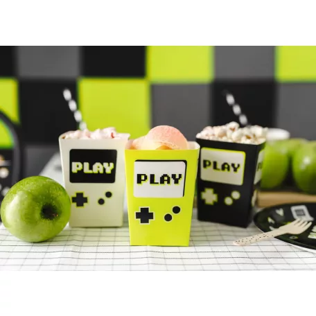 Gamer party popcornos doboz Play (6 db)