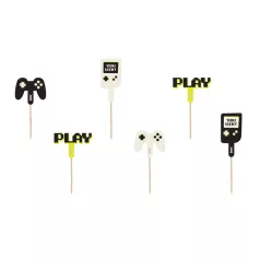 Gamer party süti dísz (6 db)