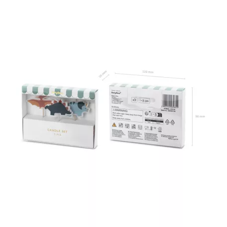 Születésnapi gyertya Dinoszaurusz (3 db)