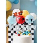 Szülinapi számgyertya "2" fekete-fehér kockás