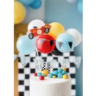 Szülinapi számgyertya "4" fekete-fehér kockás