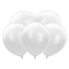LED-es világító latex lufi - Fehér (5 db)