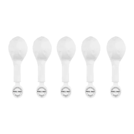 LED-es világító latex lufi - Fehér (5 db)