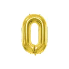 Szám fólia lufi ''0'' 72cm arany