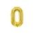 Szám fólia lufi ''0'' 72cm arany