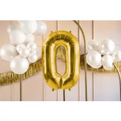 Szám fólia lufi ''0'' 72cm arany