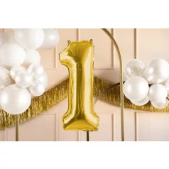 Szám fólia lufi ''1'' 72cm arany