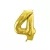 Szám fólia lufi ''4'' 72cm arany