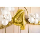 Szám fólia lufi ''4'' 72cm arany
