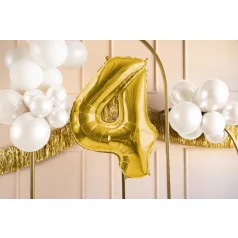 Szám fólia lufi ''4'' 72cm arany