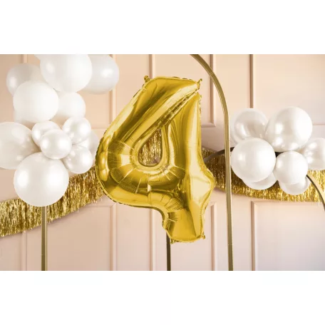 Szám fólia lufi ''4'' 72cm arany