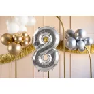 Szám fólia lufi ''8'' 72cm ezüst