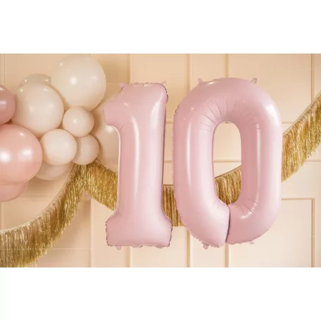 Szám fólia lufi ''1'' 72cm pasztell rózsaszín