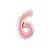 Szám fólia lufi ''6'' 72cm pasztell rózsaszín