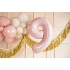 Szám fólia lufi ''9'' 72cm pasztell rózsaszín