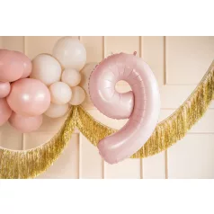   Szám fólia lufi ''9'' 72cm pasztell rózsaszín