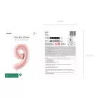 Szám fólia lufi ''9'' 72cm pasztell rózsaszín