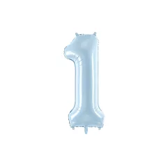   Szám fólia lufi ''1'' 72cm világoskék