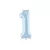 Szám fólia lufi ''1'' 72cm világoskék