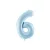 Szám fólia lufi ''6'' 72cm világoskék