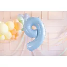 Szám fólia lufi ''9'' 72cm világoskék