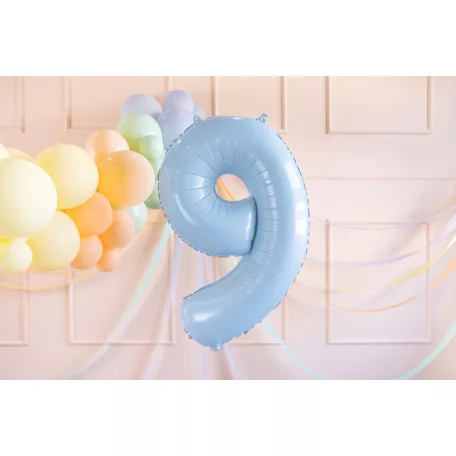 Szám fólia lufi ''9'' 72cm világoskék