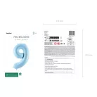 Szám fólia lufi ''9'' 72cm világoskék