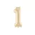 Szám fólia lufi ''1'' 72cm bézs