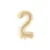 Szám fólia lufi ''2'' 72cm bézs