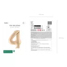 Szám fólia lufi ''4'' 72cm bézs