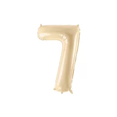 Szám fólia lufi ''7'' 72cm bézs