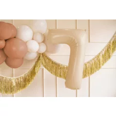 Szám fólia lufi ''7'' 72cm bézs