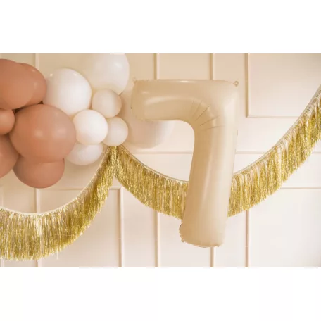 Szám fólia lufi ''7'' 72cm bézs