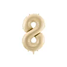 Szám fólia lufi ''8'' 72cm bézs