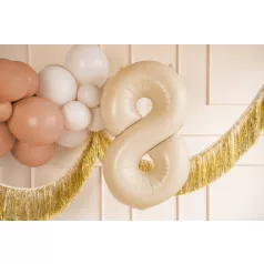 Szám fólia lufi ''8'' 72cm bézs