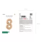 Szám fólia lufi ''8'' 72cm bézs