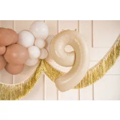 Szám fólia lufi ''9'' 72cm bézs