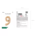Szám fólia lufi ''9'' 72cm bézs