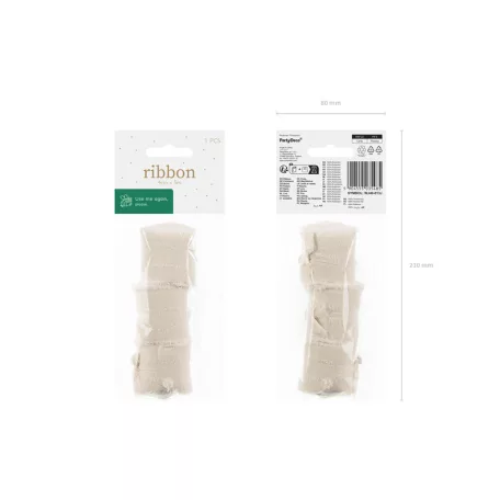 Sifon szalag halvány bézs 40mm/5m (3 db)