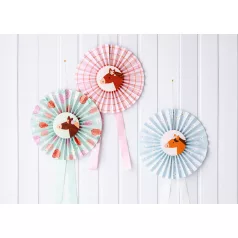 Lovas rozetta papír dekoráció 35 cm Pacis party (3 db)
