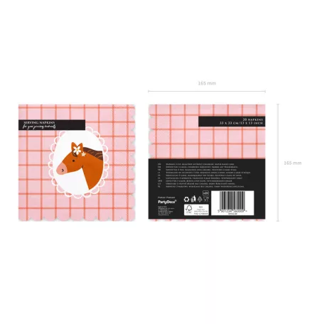 Lovas papírszalvéta Pacis party (12 db)