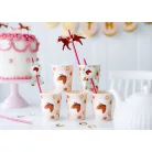 Lovas papír szívószál Pacis party (6 db)