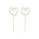 Fényképtartós szív alakú tortadísz - Arany (2 db)