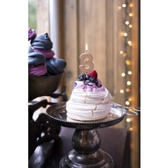 Szülinapi számgyertya 3 rózsaarany 4.5cm