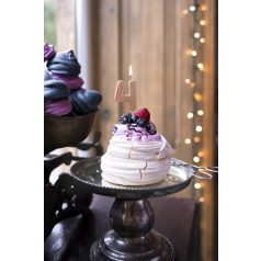 Szülinapi számgyertya "4" rózsaarany 4.5cm