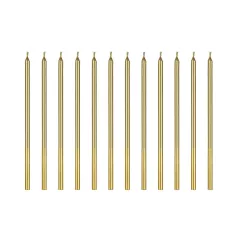 Születésnapi gyertya 14cm arany (12 db)