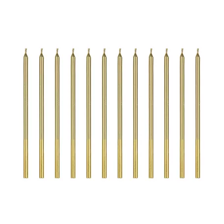 Születésnapi gyertya 14cm arany (12 db)