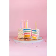 Csavart szülinapi gyertya 14 cm vegyes színek (6 db)